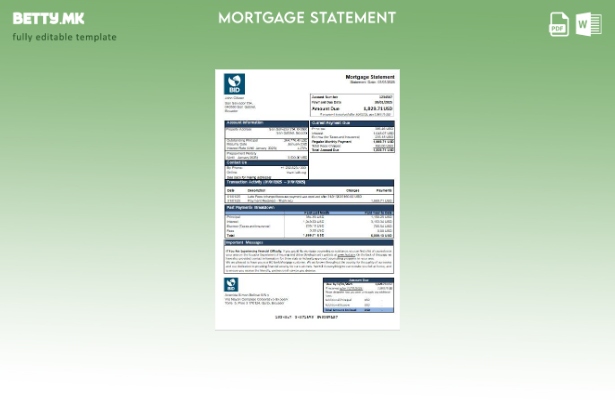 Модерен стил Еквадор БИД шаблон за извод од банка за хипотека